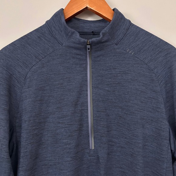 lululemon athletica Other - Lululemon Metal Vent TechPullover Shirt Mens XL Navy Blue Heathered 1/2 Zip